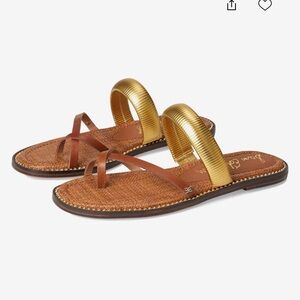 Brown and Gold Sam Edelman Sandals